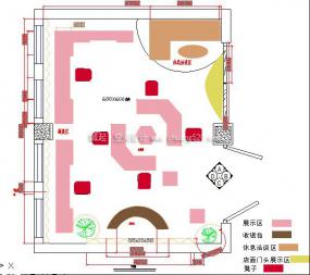展厅平面布置装修实景图图片