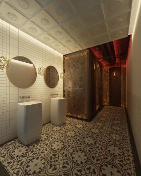 最新中式快餐店装修设计效果图