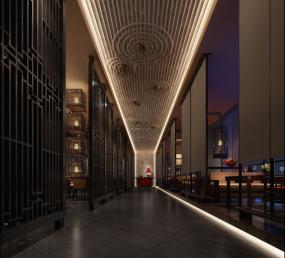 中式快餐店设计装饰效果图