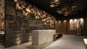 中式快餐店装潢设计效果图片