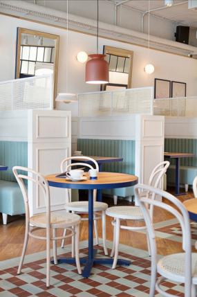 最新外国奶茶店装修设计效果图