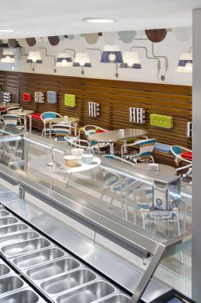 冰淇淋加盟店装修设计效果图大全