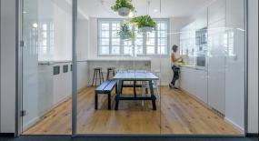 写字楼木地板设计装饰效果图片