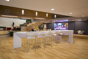 高档办公室强化木地板装修图片大全