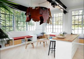 办公室茶水休闲区装修装潢效果图