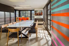 高端办公室复合实木地板装修效果图