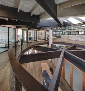 办公室环保强化木地板装潢图片