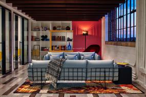 办公室环保强化木地板装修装潢效果图