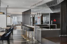 写字楼木地板瓷砖装修实景图片