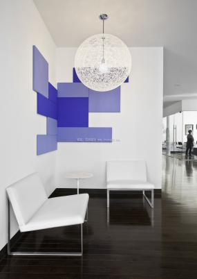 写字楼木地板瓷砖精装修设计图片