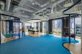 办公室多层实木地板装修高清图片大全