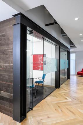 办公室三层实木地板装潢效果图