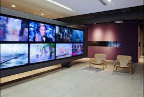 办公室仿实木地板装修实景图片