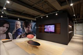 办公室仿实木地板装修高清效果图