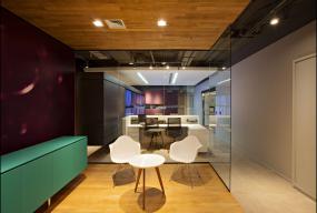 办公室仿实木地板装修实景图片大全