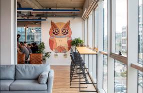 办公室三层复合实木地板装修设计效果图片库