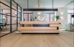 办公室三层复合实木地板装饰效果图片