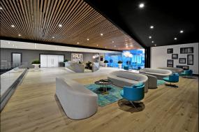 办公室木地板地垫装修高清图片