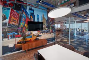 办公室榆木地板图片装修效果图大全