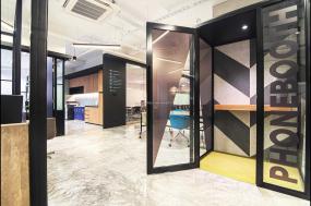 办公室玻璃门装修高清图片