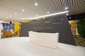 前台logo墙设计装修图片