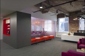 前台logo墙装饰设计效果图片