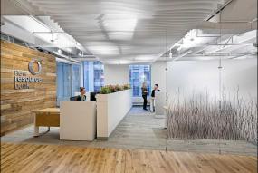 高档前台logo墙装修图片