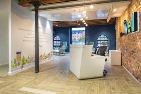 企业前台装潢设计效果图片