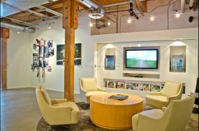 高档企业前台装修图片