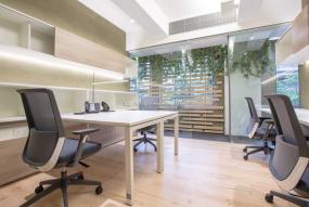 最新办公室绿植设计装饰效果图片