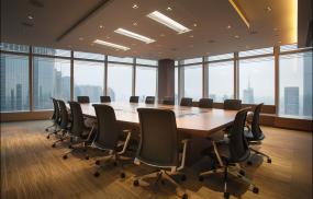 实木会议桌装潢图片