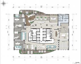 办公室装修平面装潢效果图片