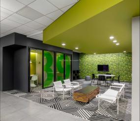 办公室玻璃隔墙装修实景图片