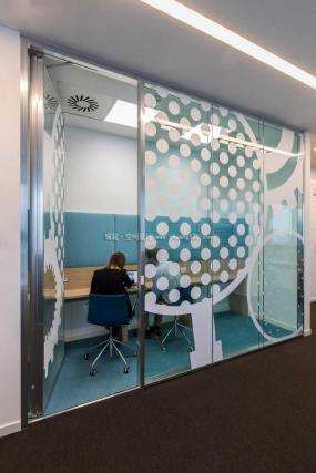 最新磨砂玻璃隔断装修图片