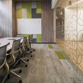 办公室磨砂玻璃装饰效果图片库