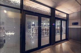 办公室磨砂玻璃装饰装修效果图