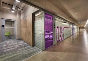 办公室磨砂玻璃效果图