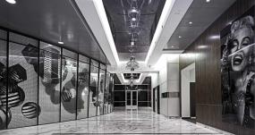 磨砂玻璃隔断装修实景图片