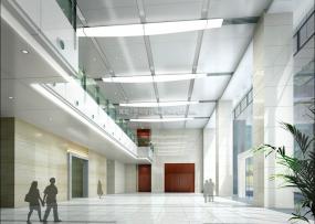 办公楼大厅装潢效果图片
