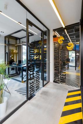 磨砂玻璃隔断图案装饰图