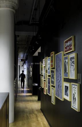 办公室石膏板隔断墙装潢效果图片