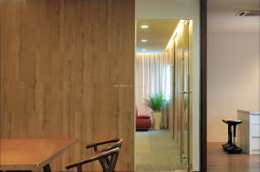 办公室石膏板隔断墙装修高清效果图