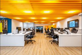 办公室石膏板隔断墙装饰装修图片