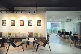 办公室石膏板隔断墙装修实物图片