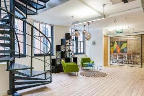 办公室石膏板隔断墙装修效果图