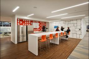 办公室石膏板隔断墙装修图片