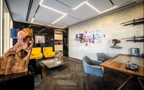 矿棉板吊顶办公室装修图片