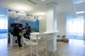 石膏板办公室隔断装修装潢效果图