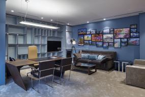 总经理办公室石膏板吊顶装修高清效果图