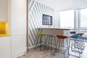 石膏板办公室隔断装饰图